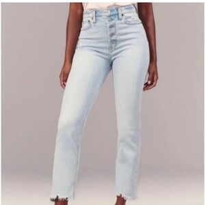 Abercrombie & Fitch Light Blue High Rise Jeans Curve Love